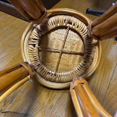 籐丸いすと丸カゴの画像