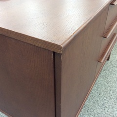 【収納力を備えたサイドボード】サイドボード 市場株式会社　VINTO　キャビネット　チェスト ローチェスト タンス ：ブラウンの画像