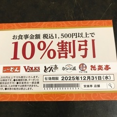 安楽亭グループ合同10%割引券の画像
