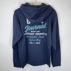 【未使用】BANKS バンクス ENCORE FLEECE バックプリント ロゴ プルオーバー パーカー S デニム AFL0230 メンズの画像