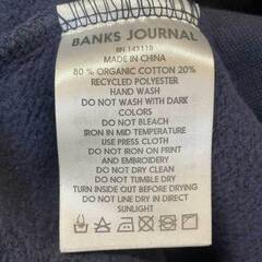 【未使用】BANKS バンクス ENCORE FLEECE バックプリント ロゴ プルオーバー パーカー S デニム AFL0230 メンズの画像