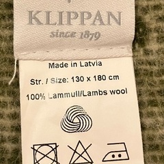 クリッパン ウールブランケット 130x180 HOUSE IN THE FOREST グリーンの画像