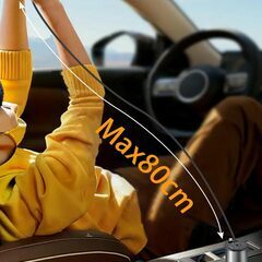 【新品】巻き取り式充電ケーブル 車 充電器 タイプc シガーソケット 4台同時充電可能の画像