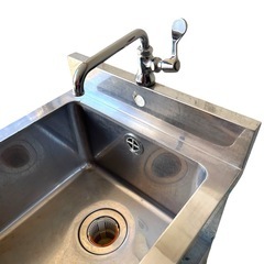 【蛇口付き】1層 シンク 流し台　業務用 飲食店 業務用厨房機器 調理場の画像