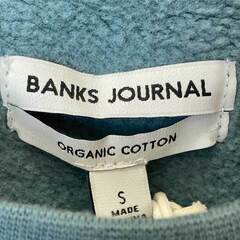 【未使用】BANKS バンクス HEART RINGS FLEECE トレーナー ロゴ プリント S スモーク ブルー AFL0231 メンズの画像