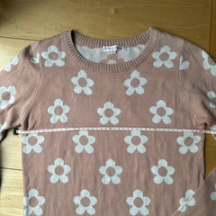 PetitBerry花柄 セーター ピンク　Mサイズの画像