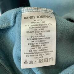 【未使用】BANKS バンクス HEART RINGS FLEECE トレーナー ロゴ プリント M スモーク ブルー AFL0231 メンズの画像