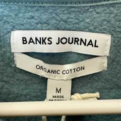 【未使用】BANKS バンクス HEART RINGS FLEECE トレーナー ロゴ プリント M スモーク ブルー AFL0231 メンズの画像