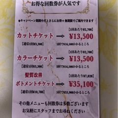 Earth(美容室)カラー&カット　回数券の画像