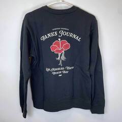 【未使用】BANKS バンクス WILOW FLEECE トレーナー ロゴ プリント S ブラック AFL0238 メンズの画像