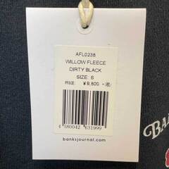 【未使用】BANKS バンクス WILOW FLEECE トレーナー ロゴ プリント S ブラック AFL0238 メンズの画像