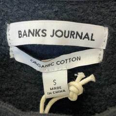 【未使用】BANKS バンクス WILOW FLEECE トレーナー ロゴ プリント S ブラック AFL0238 メンズの画像