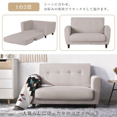 2人掛けソファ(ソファベッド)
の画像