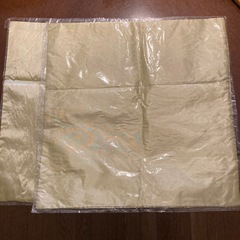 クッションカバー　2枚　縦・横約42.5㎝　シルク製の画像