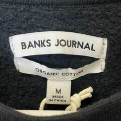 【未使用】BANKS バンクス WILOW FLEECE トレーナー ロゴ プリント M ブラック AFL0238 メンズの画像