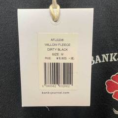 【未使用】BANKS バンクス WILOW FLEECE トレーナー ロゴ プリント M ブラック AFL0238 メンズの画像