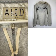 Almond Surfboards & Design アーモンド サーフボード デザイン SURFING ZIP ジップ スウェット パーカー M グレー ZH1902W ユニセックスの画像