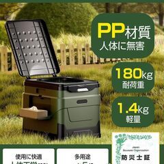 簡易トイレ 携帯トイレ 非常用トイレ 防災グッズ 耐荷重180kg 汚物袋付の画像