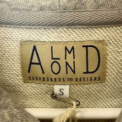 【未使用】Almond Surfboards & Design アーモンド サーフボード デザイン SCRIPT SLEEVE スウェット プルオーバー パーカー S グレー HD1906W ユニセックスの画像