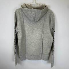 【未使用】Almond Surfboards & Design アーモンド サーフボード デザイン SCRIPT SLEEVE スウェット プルオーバー パーカー S グレー HD1906W ユニセックスの画像