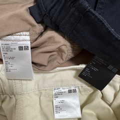 ユニクロカーゴパンツM3本セットレディースの画像