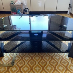 【美品】ガラステーブルの画像