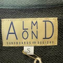 【未使用】Almond Surfboards & Design アーモンド サーフボード デザイン SCRIPT SLEEVE スウェット プルオーバー パーカー S ブラック HD1906W ユニセックスの画像