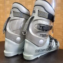 札幌【約24,5cm USサイズ7 KASTLE アルペンスキーブーツ】FREE GLIDE アウトソール307mm 3バックル シルバー系色 スキー靴 ケスレー 北20条店の画像