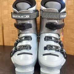 札幌【約24,5cm USサイズ7 KASTLE アルペンスキーブーツ】FREE GLIDE アウトソール307mm 3バックル シルバー系色 スキー靴 ケスレー 北20条店の画像