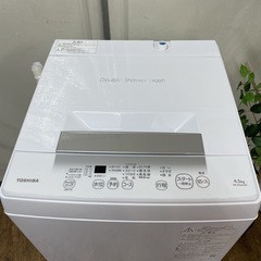 R072 ☀️ 2024年製の高年式♪ TOSHIBA 洗濯機（洗濯4.5㎏) AW-45GA2 ⭐ 動作確認済 ⭐ クリーニング済の画像