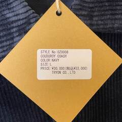 【未使用】Almond Surfboards & Design アーモンド サーフボード デザイン COUDUROY COACH コーデュロイ コーチ ジャケット L ネイビー OZ0008 ユニセックスの画像