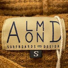 【未使用】Almond Surfboards & Design アーモンド サーフボード デザイン ワッフル パーカー プルオーバー フーディ S ブラウン IV2008W ユニセックスの画像