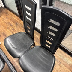 ダイニングチェア ブラック4脚セットの画像