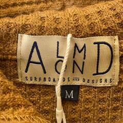 【未使用】Almond Surfboards & Design アーモンド サーフボード デザイン ワッフル パーカー プルオーバー フーディ M ブラウン IV2008W ユニセックスの画像