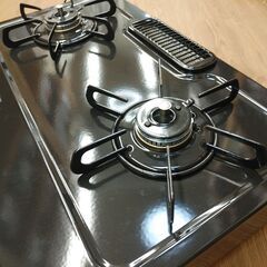 3か月間保証☆配達有り！14000円(税込）パロマ ガスコンロ ガステーブル 都市 水無片面焼 2021年製の画像