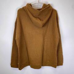 【未使用】Almond Surfboards & Design アーモンド サーフボード デザイン ワッフル パーカー プルオーバー フーディ L ブラウン IV2008W ユニセックスの画像