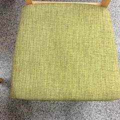 【シンプルなダイニングセット】 ダイニングセット　食卓テーブルセット　イス4脚　布座面　：グリーン/ナチュラルの画像