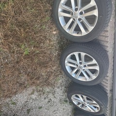 日産純正17インチタイヤホイールセット！2本バリ山！最終値下げ！の画像