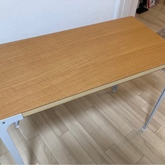 無印　スチール脚 木製デスク オーク材突板　W90×D45 の画像