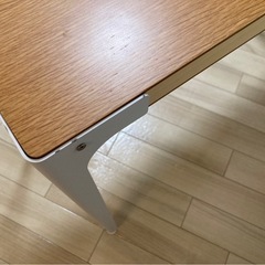 無印　スチール脚 木製デスク オーク材突板　W90×D45 の画像