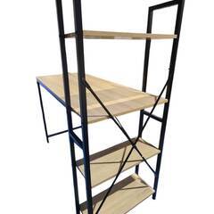 棚付きシンプルデスク（ナチュラル）の画像