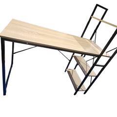 棚付きシンプルデスク（ナチュラル）の画像