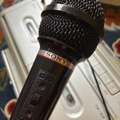 SONYカセットデッキとマイク（一部ジャンク）の画像