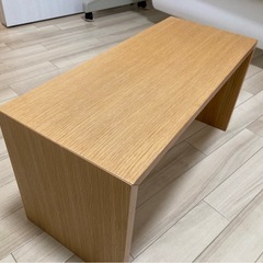 無印　コの字の家具　積層合板　オーク材　幅７０ｃｍの画像