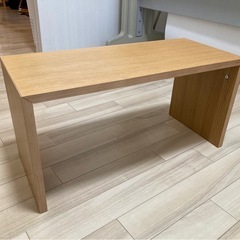 無印　コの字の家具　積層合板　オーク材　幅７０ｃｍの画像
