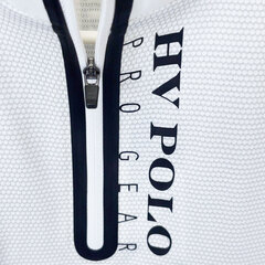 【未使用】HV POLO ハーフジップシャツ 半袖 ライディングシャツ S ホワイト 116204 レディース 乗馬 馬術の画像