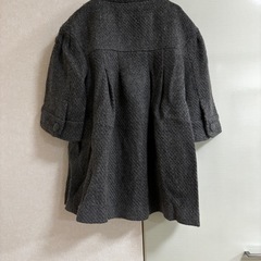 新品　ダークグレーコート ウール混の画像