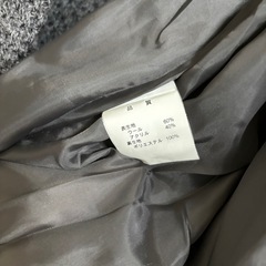 新品　ダークグレーコート ウール混の画像