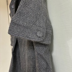 新品　ダークグレーコート ウール混の画像