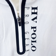 【未使用】HV POLO ハーフジップシャツ 半袖 ライディングシャツ S ホワイト 116204 レディース 乗馬 馬術の画像